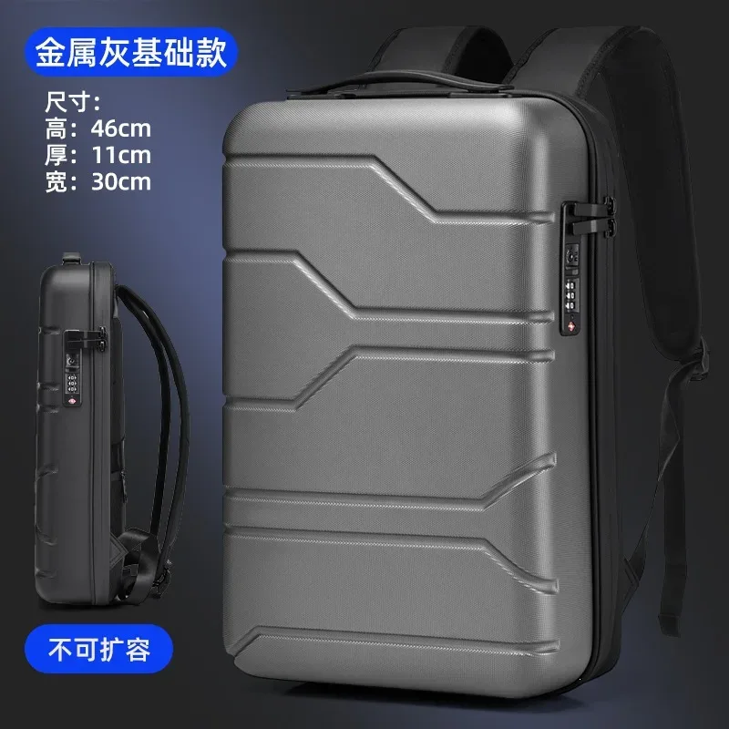 sac à dos de gaming unisexe grande capacité, sac à double épaule, coque rigide extensible, matériau pc, style professionnel élégant