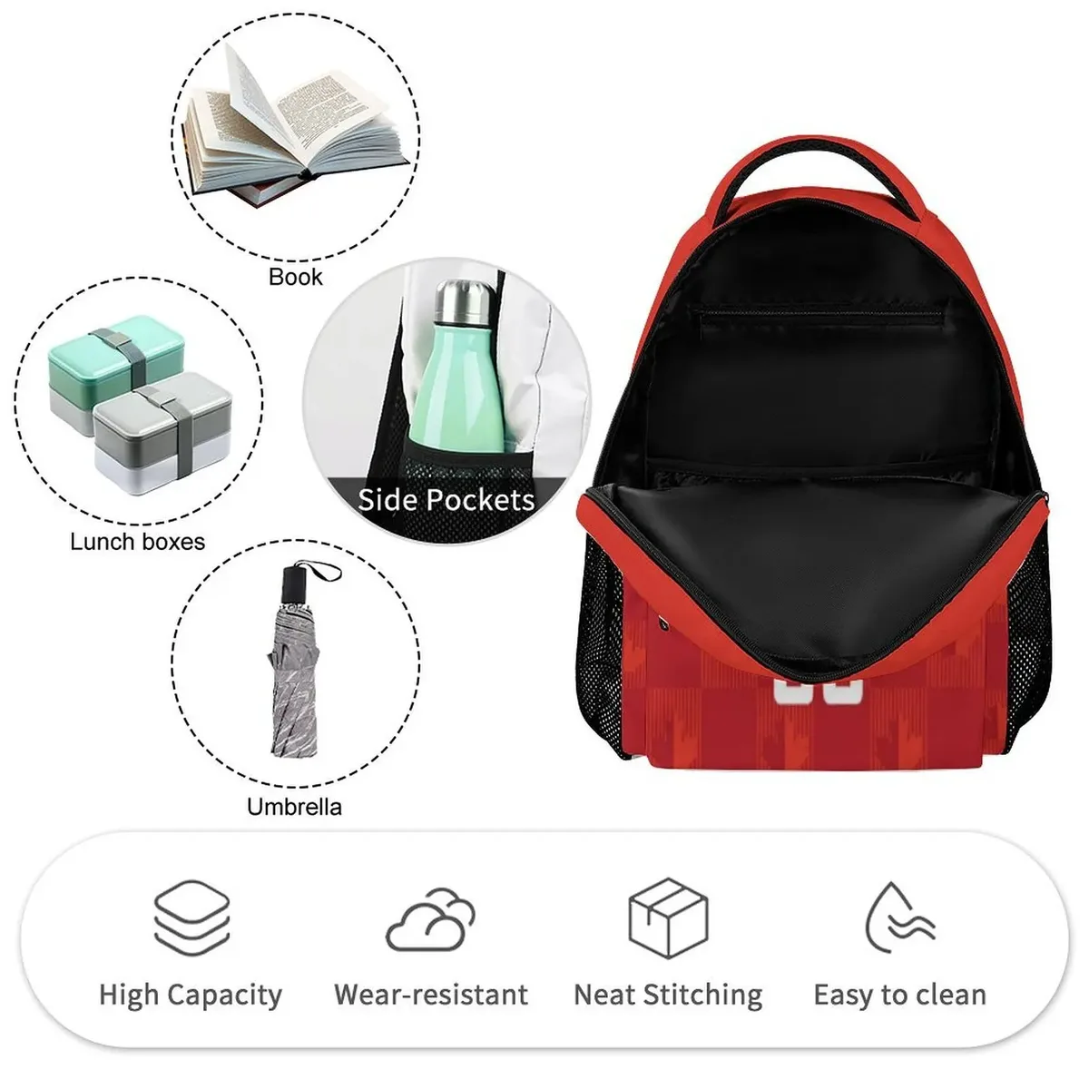 sac à dos personnalisé canada avec nom et numéro, sac d'école style équipe nationale de football pour enfants, sac à dos de voyage, cadeau pour adolescents