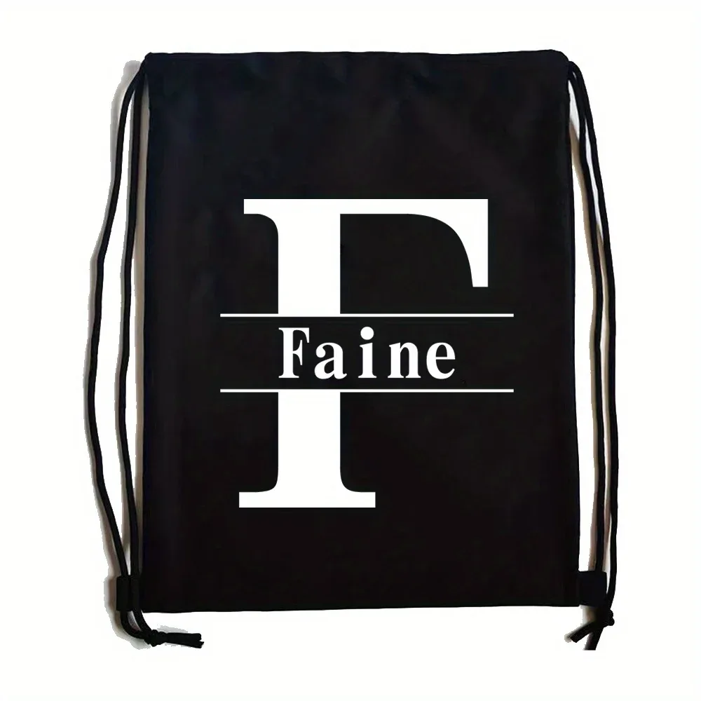 sac à dos à cordon personnalisé avec nom, sac de sport à double épaule, sac personnalisé avec initiales, sac portable pour randonnée et camping en plein air