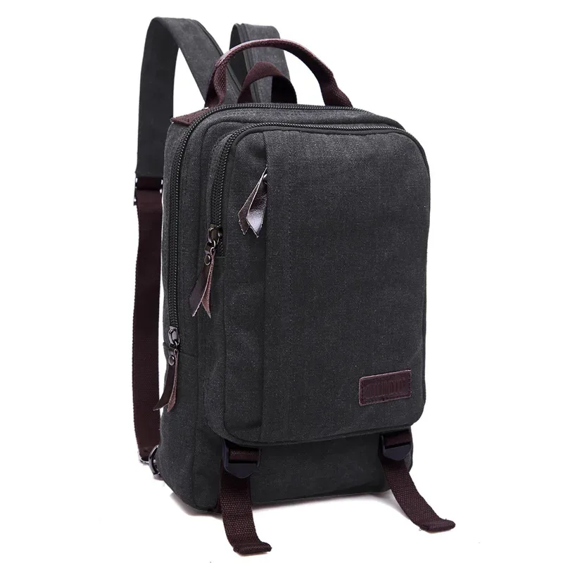 sac à dos carré pour hommes, sac à double épaule, paquet en toile, de haute qualité, pratique, résistant à l'usure, étanche, petite taille