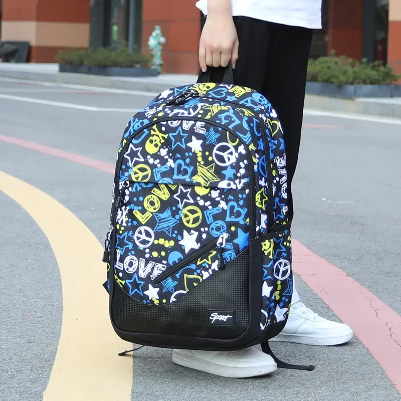 nouveau sac à dos d'école d'impression de camouflage pour adolescents cartable orthopédique de grande capacité garçons filles pochette d'ordinateur sac à dos cartable