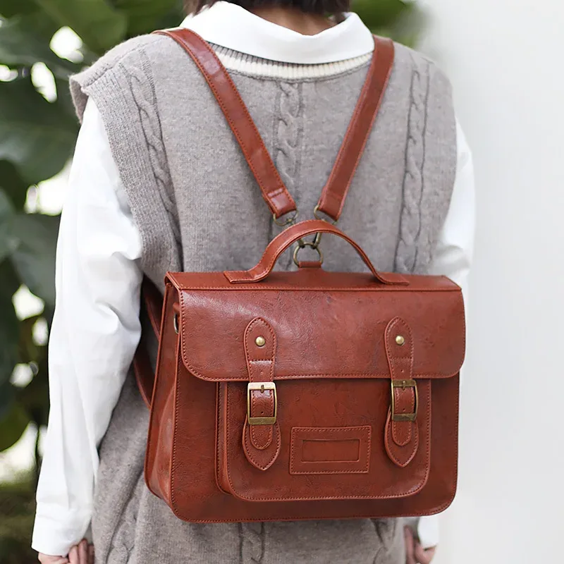sac à dos coréen pour femme 2026, nouveau sac fourre-tout multifonctionnel en cuir pu, style universitaire, sac à bandoulière pour étudiante