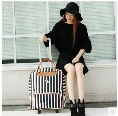 sac à roulettes de voyage pour femme, valise à roulettes, bagage à roulettes, marque, 20 po