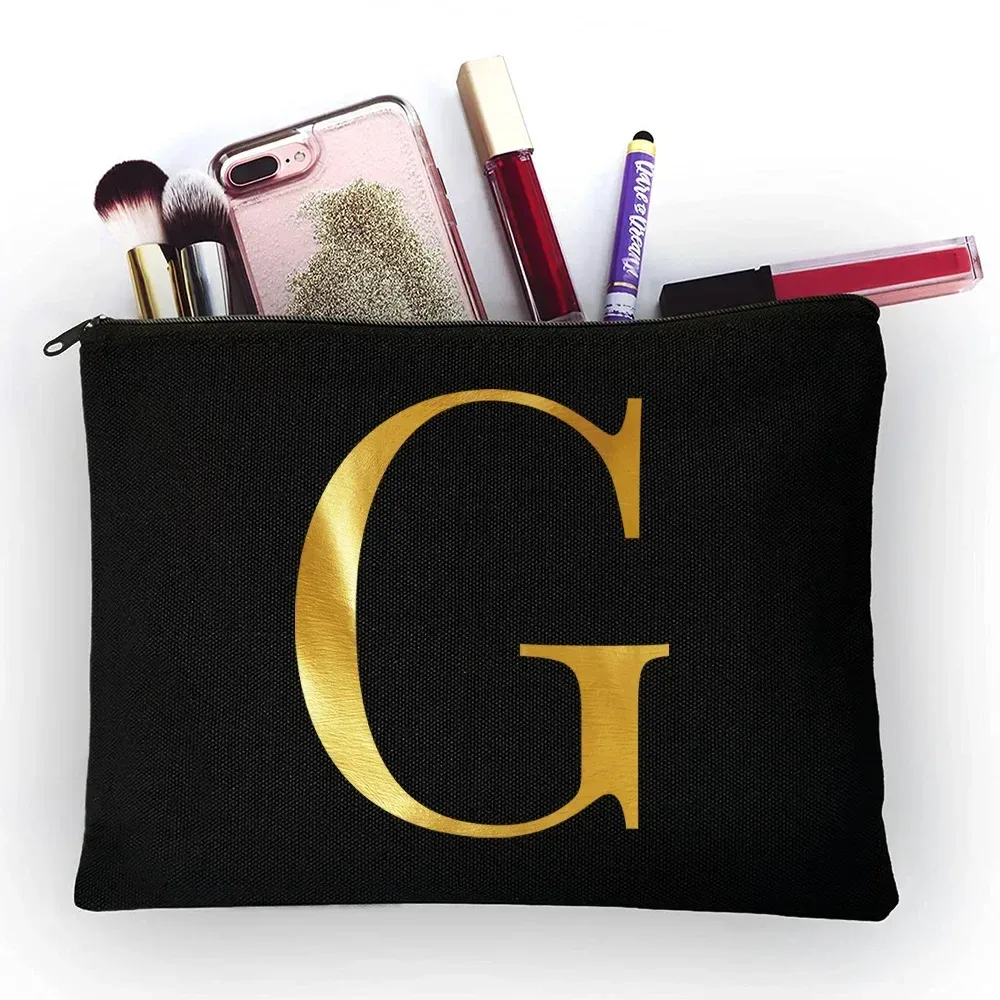 sacs à cosmétiques pour femmes, 26 lettres imprimées, jolis sacs à main de rangement portables de voyage décontractés, trousse de maquillage, trousse de toilette, offre spéciale