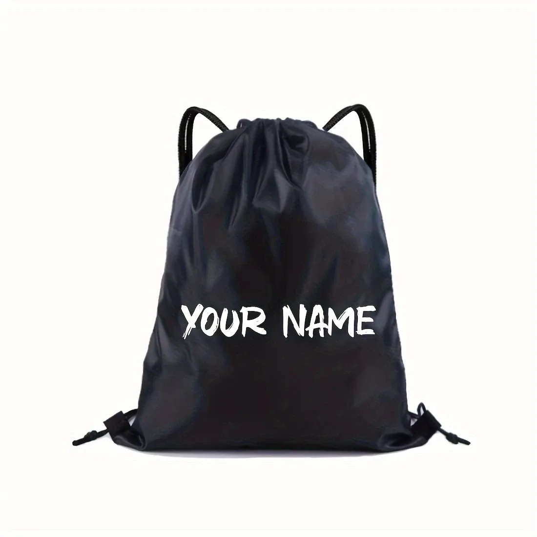 sac à dos à cordon personnalisable - nom/texte personnalisé créatif, sac de rangement à cordon durable, disponible en différentes couleurs