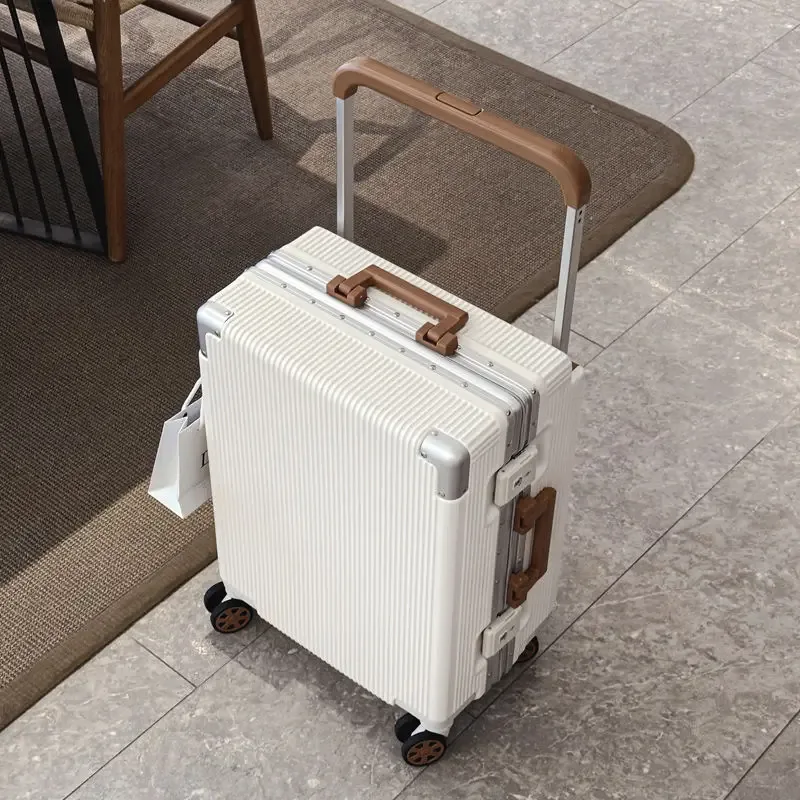 2025 nouveau large boîtier de chariot bagages grande capacité 20/24/26 pouces plus cadre en aluminium abs + pc bagages cabine valise d'embarquement