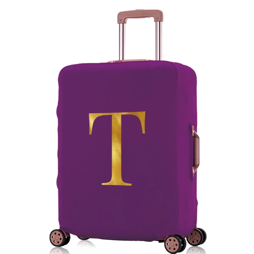 juste anti-poussière pour valise de voyage, housse de protection pour bagages, valise à roulettes de 18 à 28 pouces, série initiales imprimées, accessoires de voyage