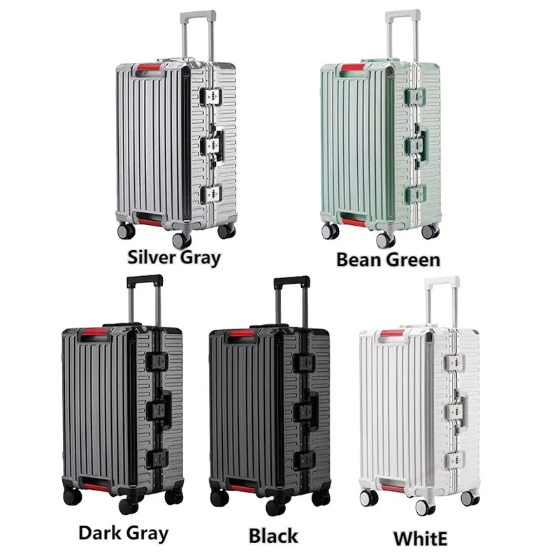 valise de voyage multifonctionnelle pour étudiants et professionnels, avec cadre en aluminium, serrure à combinaison, porte-gobelet et roues silencieuses multidirectionnelles