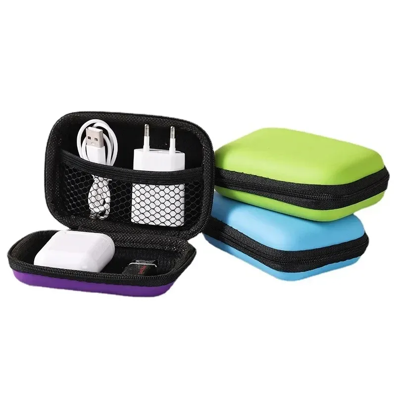 sunofficitravel-sac de rangement pour écouteurs, étui de chargement pour écouteurs gt, sac à fermeture éclair, câble de voyage portable, évaluation électronique, stockage
