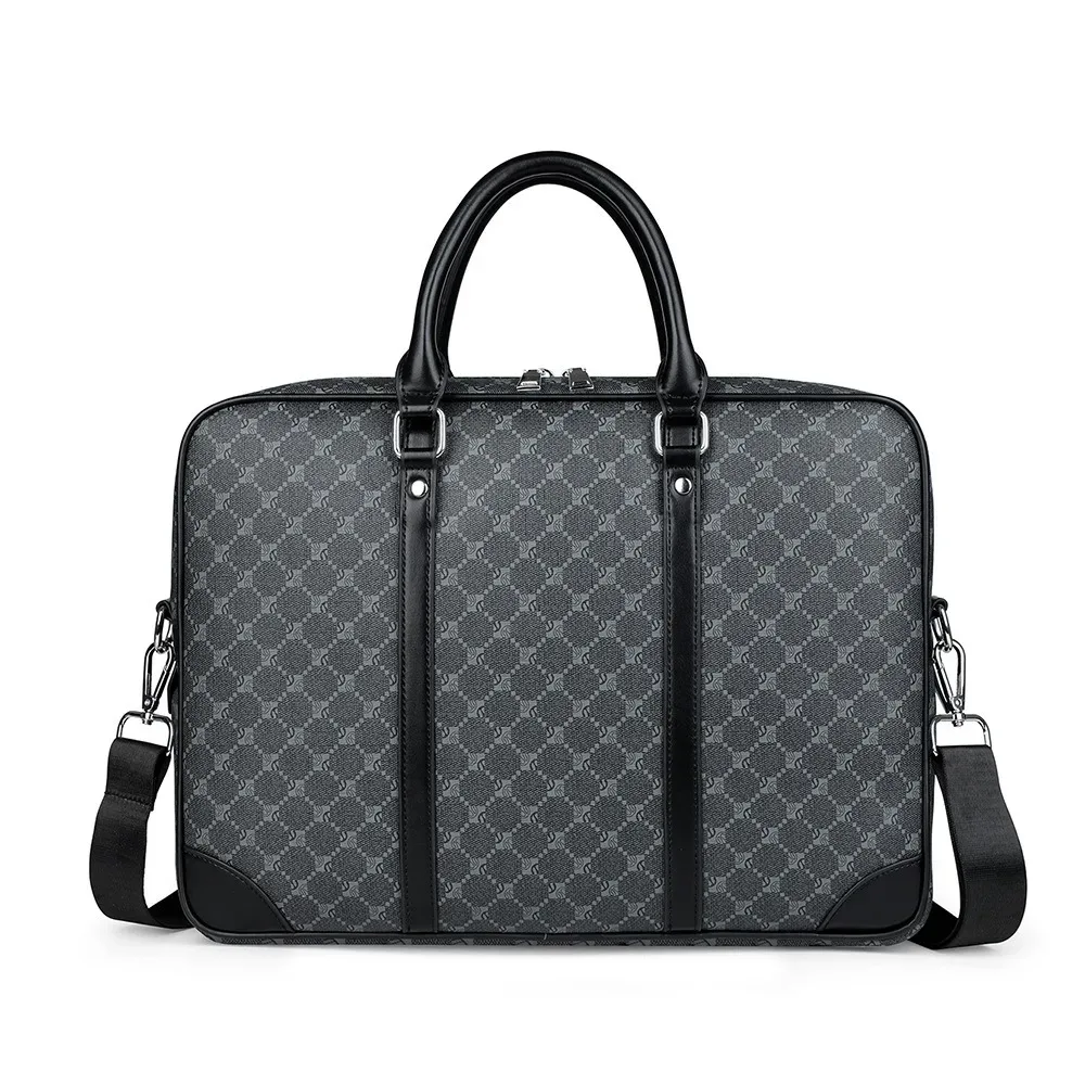 nouvelle sacoche de luxe en cuir pu pour hommes, sac messager d'affaires, sac à main pour ordinateur portable, sac à bandoulière de designer pour homme