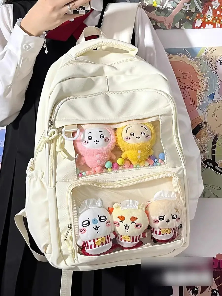 sac à dos de grande capacité pour femmes, style collège simple japonais, cartable d'étudiant, sac à dos d'ordinateur, sac ita pour fille douce et mignonne