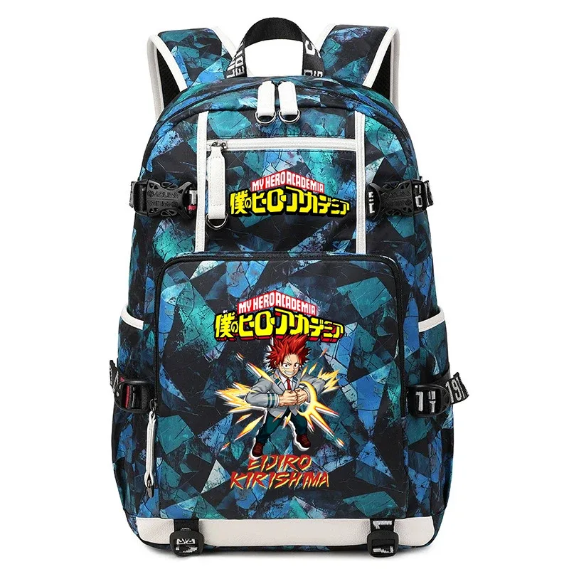 sac à dos d'école imprimé my hero academia, grande capacité, sac à dos décontracté pour garçons et filles, sac à livres de voyage pour enfants