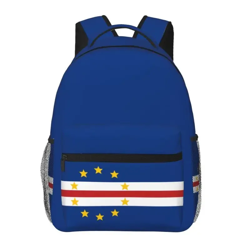 sac à dos avec drapeau du cap-vert pour garçons, adolescents, étudiants, sac d'école, sac à dos de voyage, randonnée, camping, sac à dos quotidien décontracté pour ordinateur portable