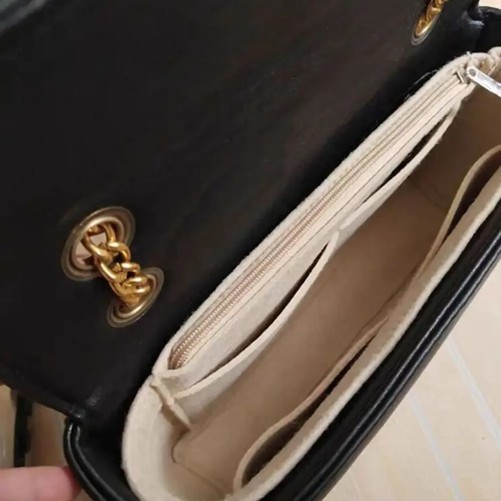 sac à main portable en feutre souple pour femme, sac de voyage, sac à main de marque, évaluateurs, organisateurs de maquillage
