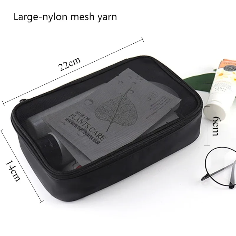 trousse de maquillage imperméable en pvc transparent pour femmes, trousse de voyage à cosmétiques, trousse de maquillage, sacs pour hommes, pochette de rangement pour brosses de toilette