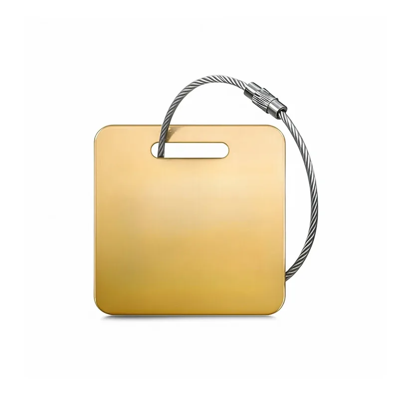 étiquette de bagage avec texte personnalisé, étiquette de valise personnalisée en acier inoxydable, accessoires de voyage anti-perte, étiquettes d'identification de gravure laser