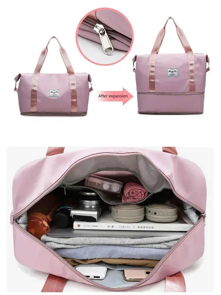 sac de voyage carry on, sac de sport, sac de rangement de grande capacité, sac à main, sacs en nylon imperméables pour le sport, l'école et l'emballage