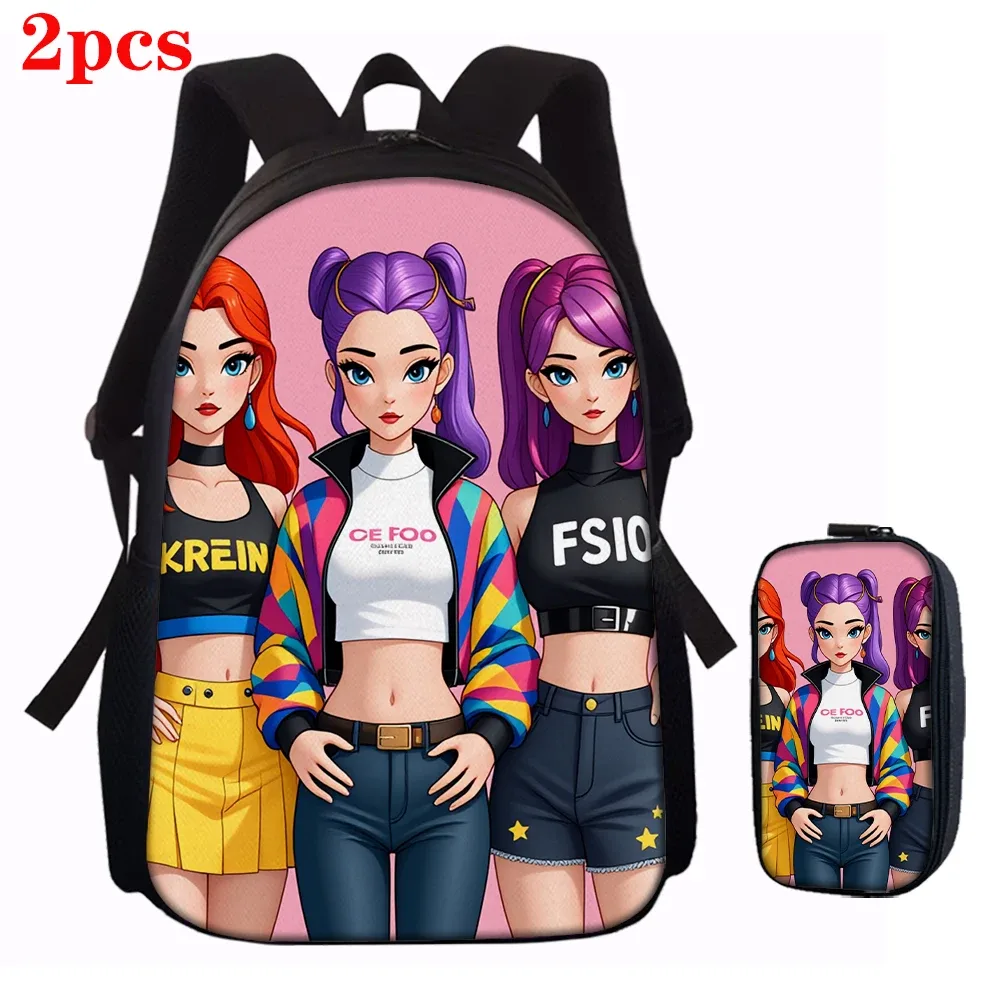 ensemble de sacs à dos à motif de groupe de filles k-pop, 1/2/3/4/5 pièces, le cadeau parfait pour les fans de kpop