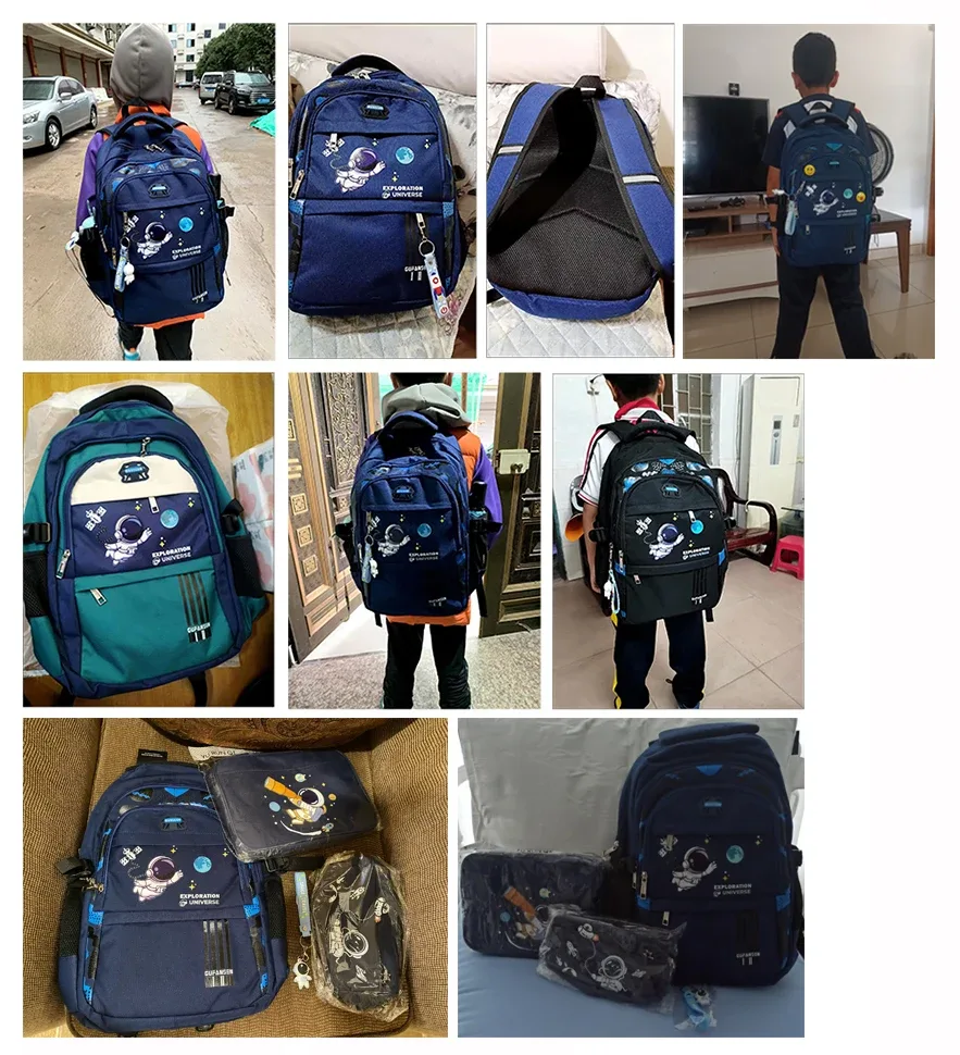 sac à dos d'école astronsominitié pour garçon, cartable étanche pour enfant du primaire