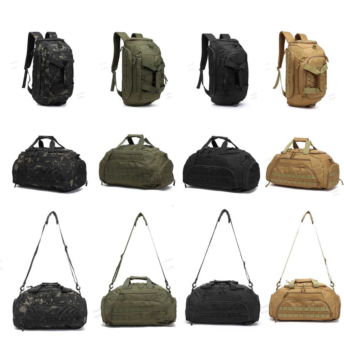 sac à dos de sport 3 en 1 avec compartiment à chaussures, sac polochon convertible pour hommes et femmes, sac de voyage de nuit pour week-end
