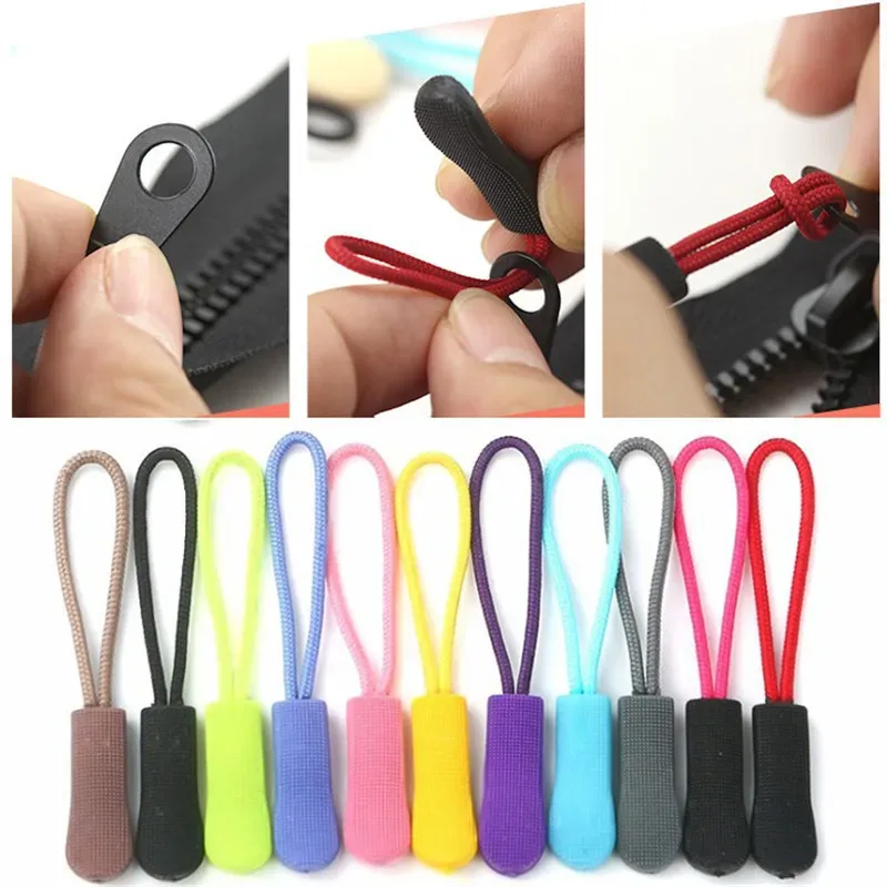 Extracteur de traction de fermeture éclair, 20 pièces, Clip de remplacement d'étiquette de corde, fixateur de boucle cassée, languette de cordon de fermeture éclair, sac de voyage, valise, tente, sac à dos