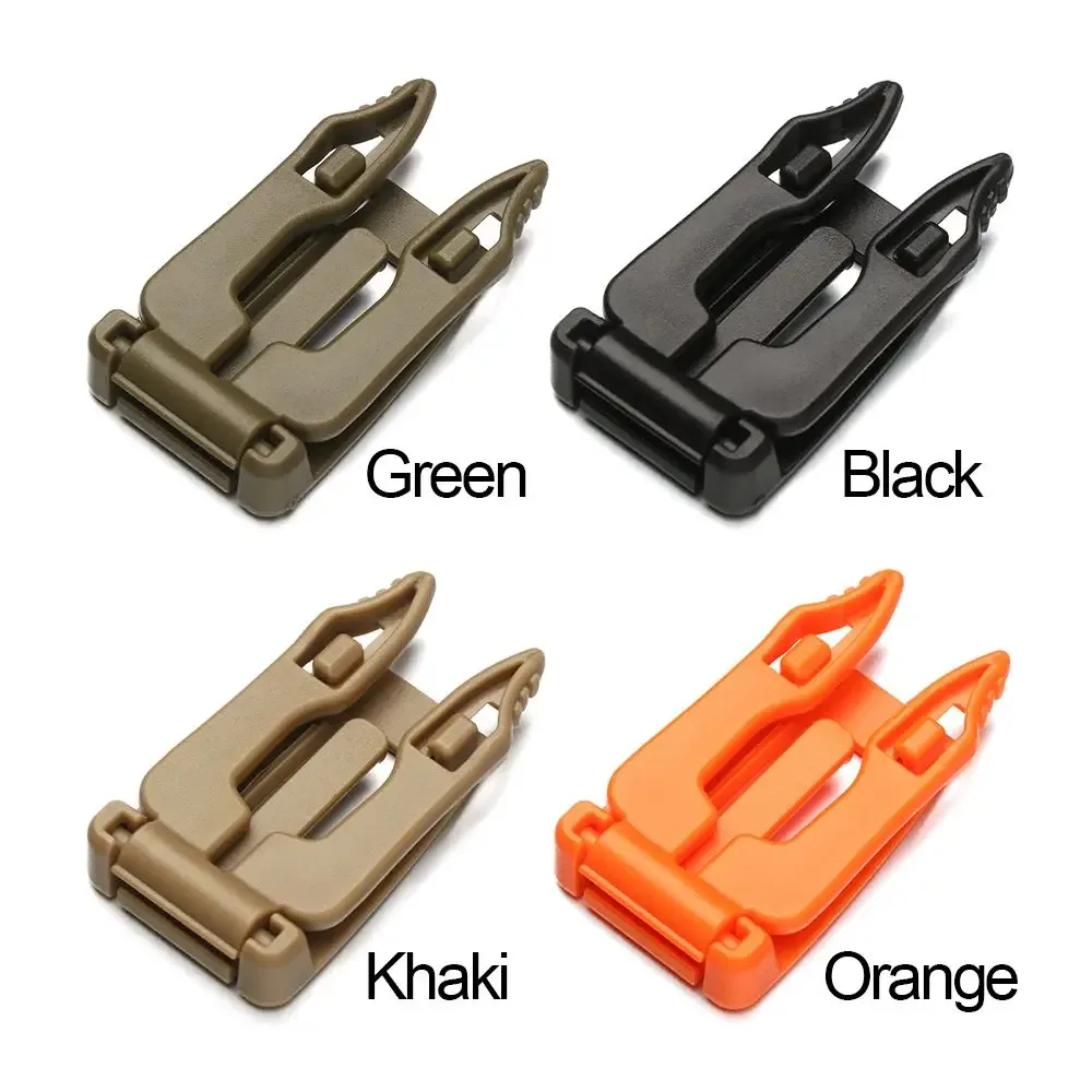 clip molle en plastique pour équipement de camping, boucle de sac de camping, sangle molle, boucle polyvalente, clip de sangle de sac à dos
