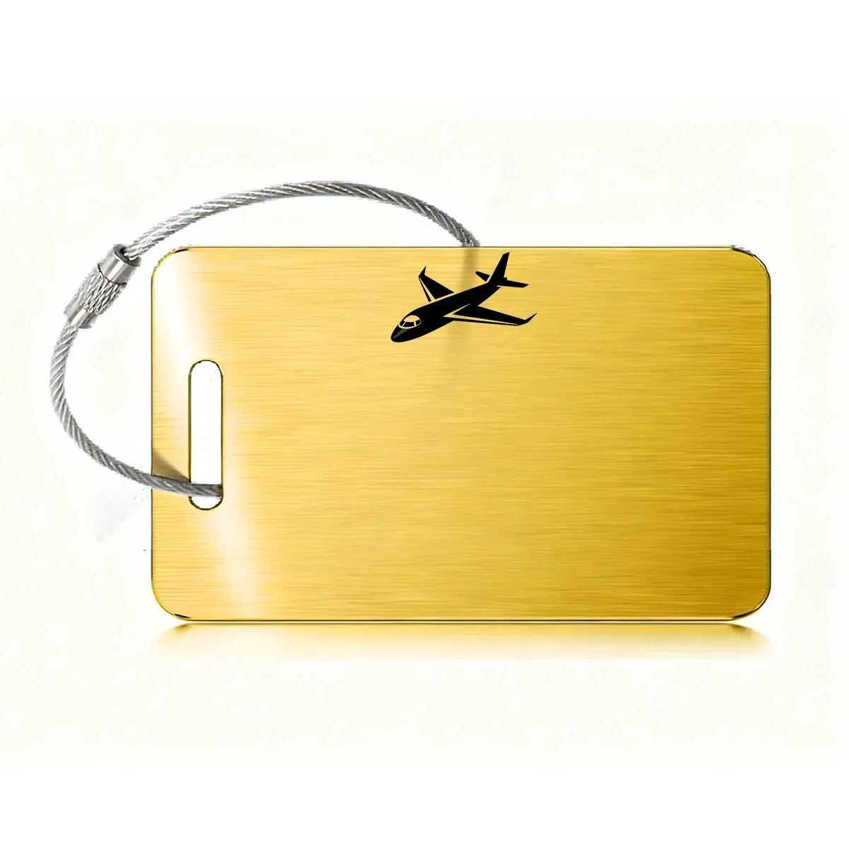 étiquette de bagage avec texte personnalisé, étiquette de valise personnalisée en acier inoxydable, accessoires de voyage anti-perte, étiquettes d'identification de gravure laser