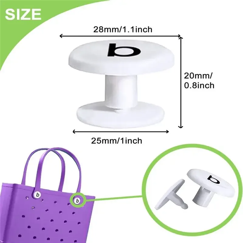 accessoires texu, pour poignées de sac de plage, 16 rivets de remplacement pour sacs bogg, boutons blancs pour sangles de sac fourre-tout
