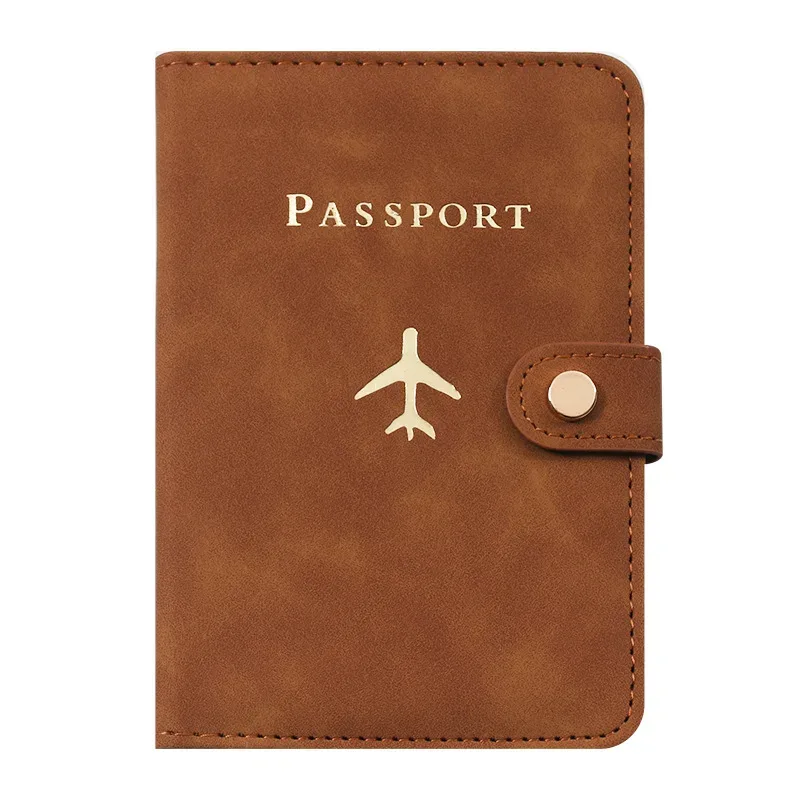 porte-passeport en cuir couvre étui étanche voyage carte de crédit portefeuille mignon passeport livre pour femmes/hommes boucle passeport couverture