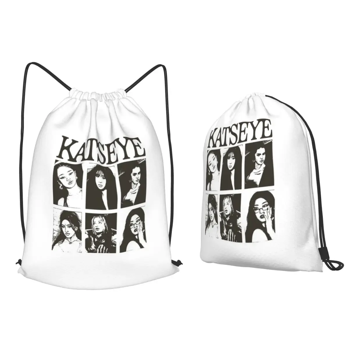 sacs à dos katseye eyekon kpop pour fans, sacs à cordon décontractés, sacs de sport, sacs à livres pour les voyages et l'école