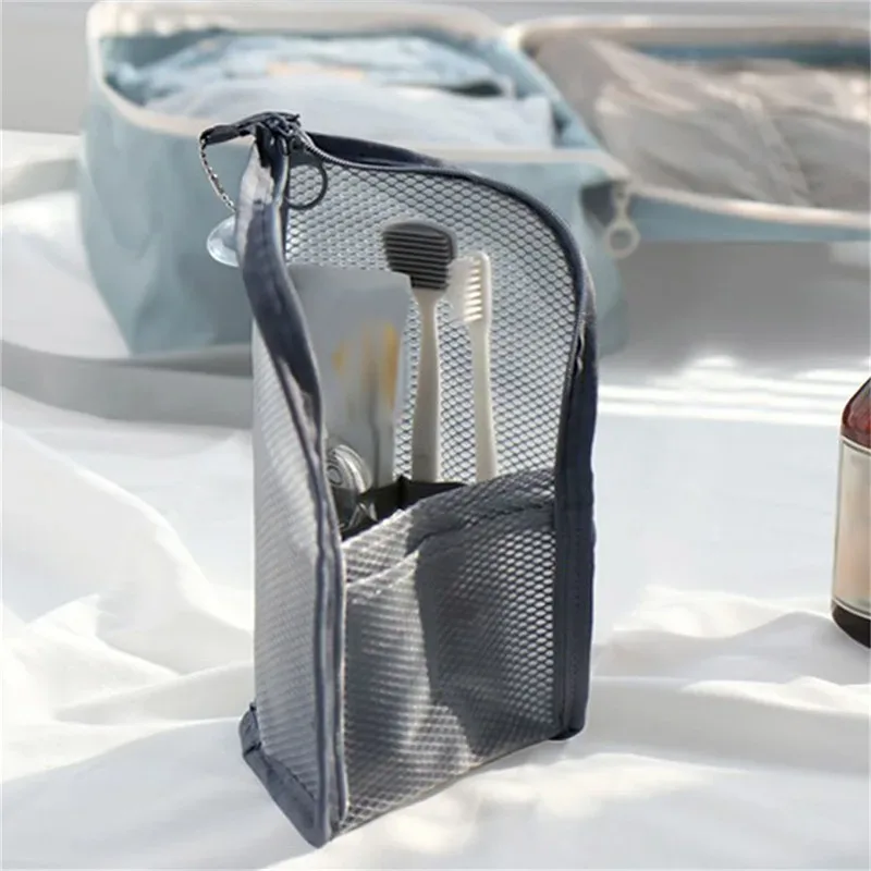 sac à cosmétiques en maille eva pour femmes, sac de rangement de voyage, organisateur de maquillage, pochette de maquillage portable, petite et grande trousse de toilette, étui de beauté