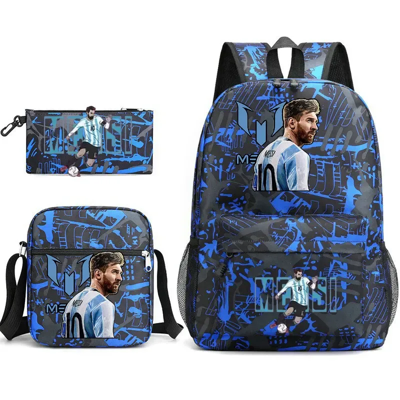 sac à dos messi léger et décontracté, grande capacité, pour femmes, hommes, étudiants, trousse à crayons, sacs à bandoulière, ensembles