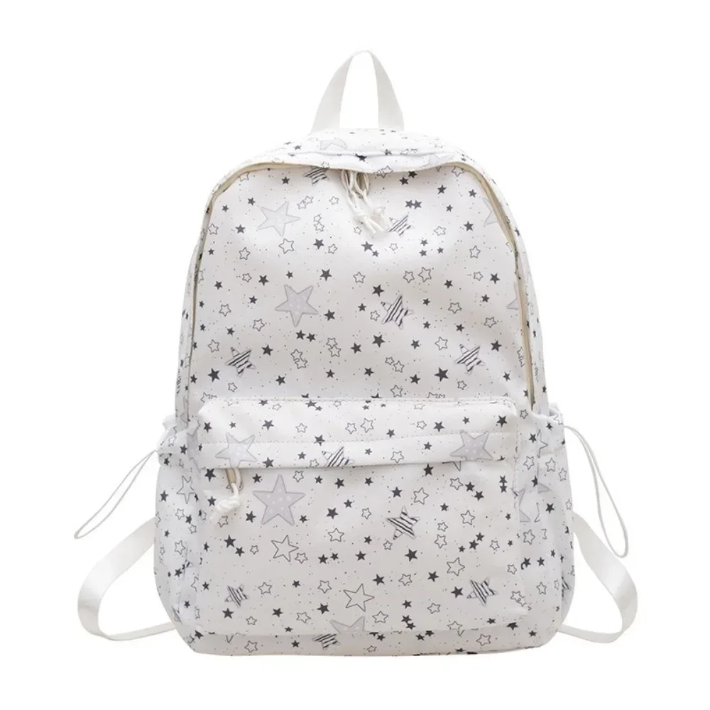 sac à dos en nylon léger à grande capacité, imprimé ciel étoilé, style universitaire, pour étudiants et voyages.