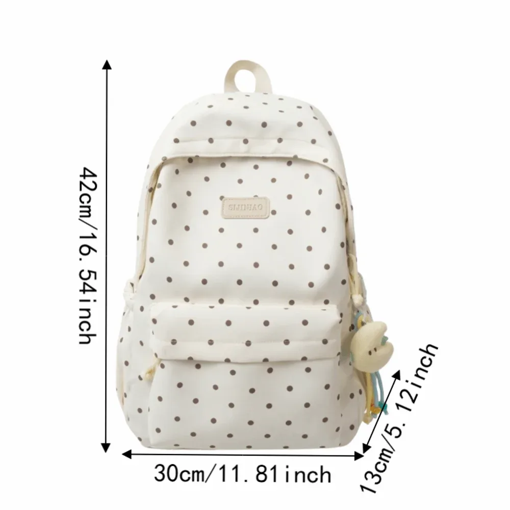 sac à dos à pois double bretelle grande capacité léger imperméable pour voyage et école – adorable pour étudiants