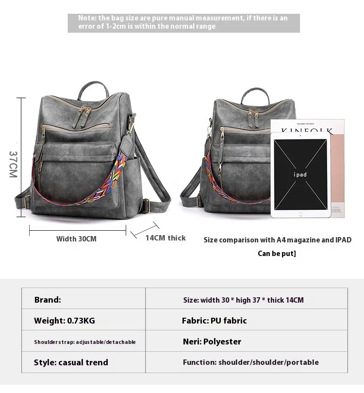 Vente chaude femmes PU mode sac à dos sac à main conception polyvalente Convertible sacoche sacs à main sac à bandoulière sac de voyage