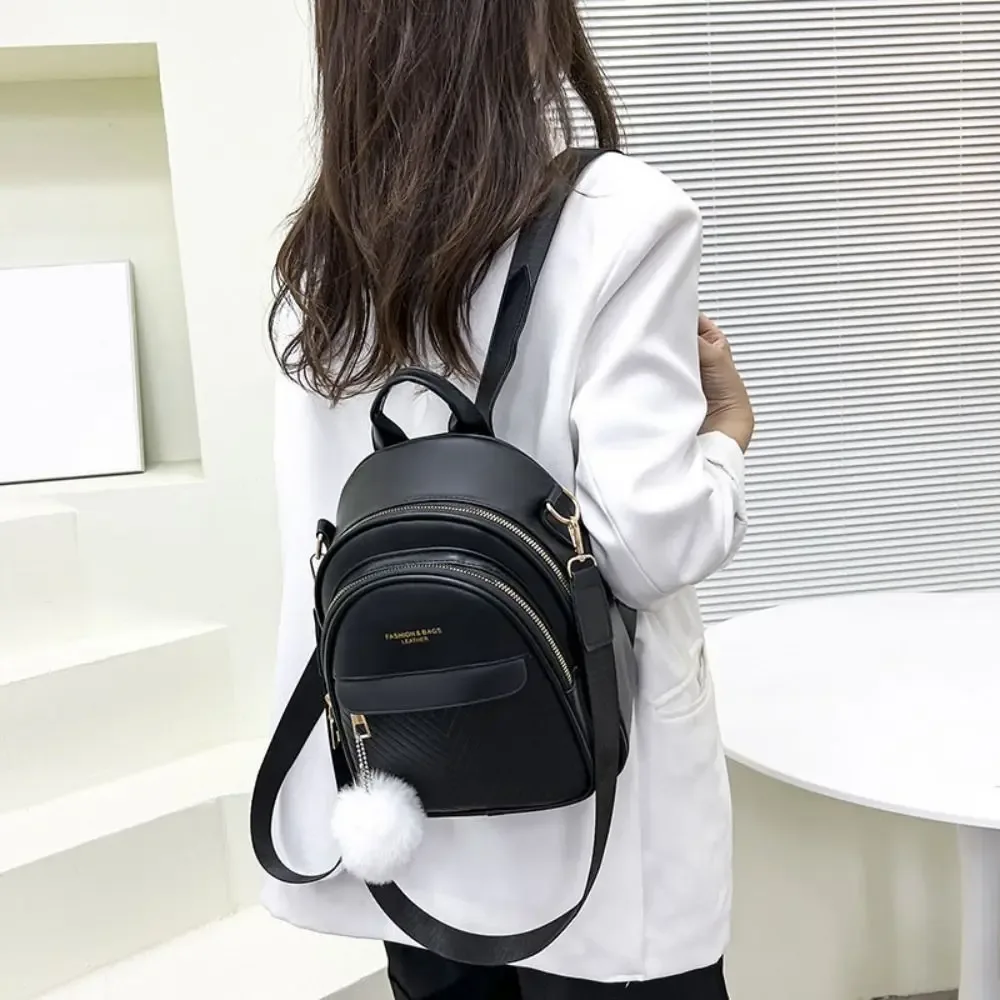 petit sac à dos carré en cuir pu, simple et tendance, sacs d'école décontractés en pu, grande capacité, mini sacs de luxe légers pour femmes, voyage quotidien