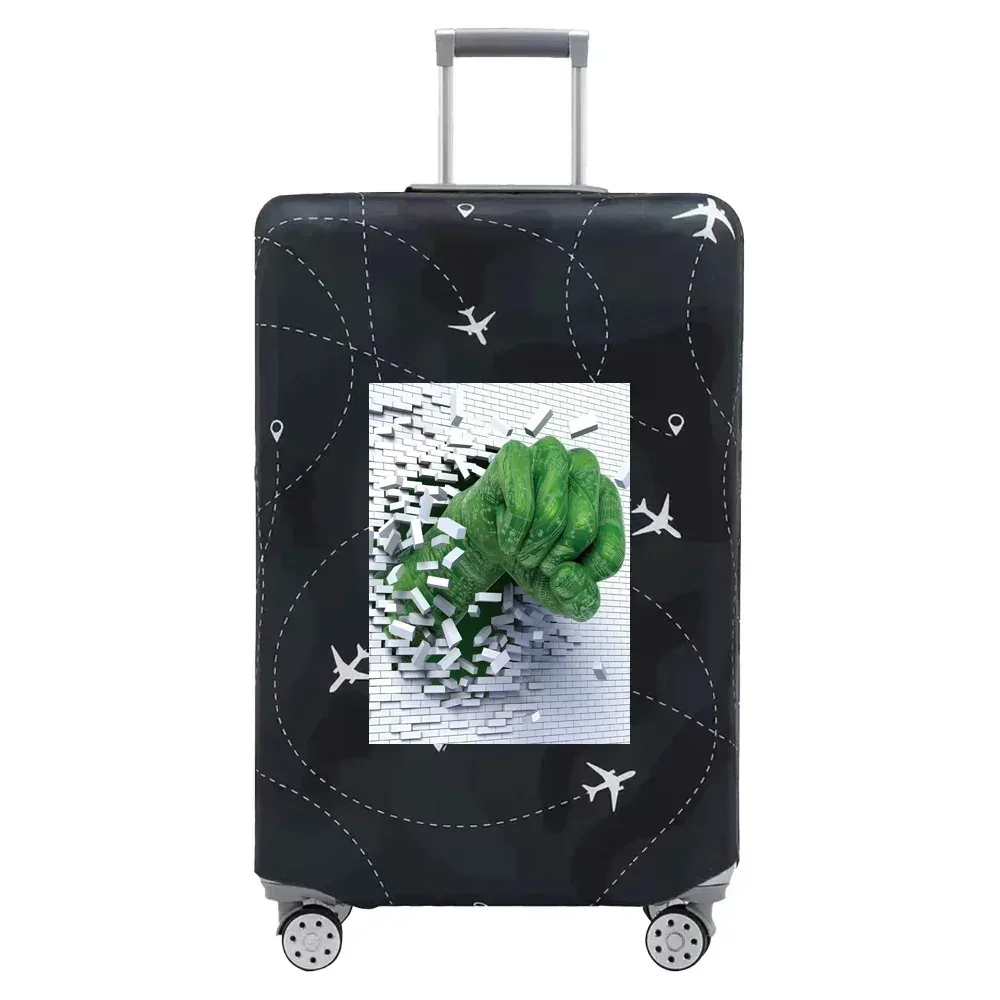 housse de protection pour bagages, housse de protection extensible anti-poussière pour bagages de 18 à 32 pouces, accessoires de voyage, série à motifs 3d