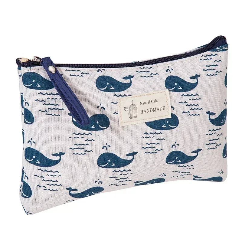 sac à cosmétiques en toile imprimée à la mode, pour le rangement du maquillage, petits sacs de maquillage de voyage, organisateur, sac de rouge à lèvres pour femmes