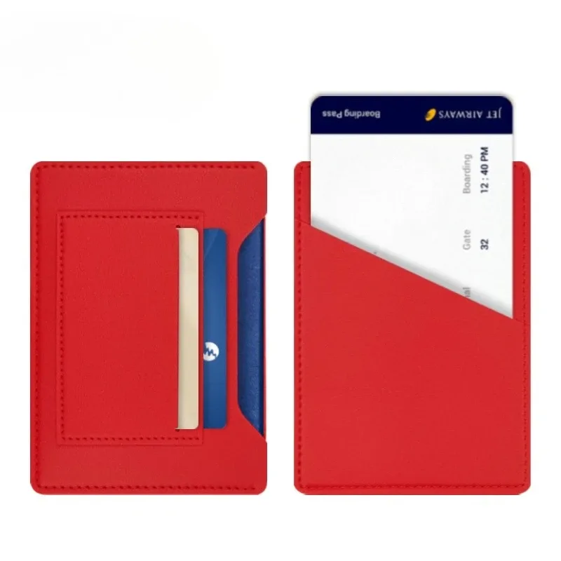 étui de protection pour passeport tendance, couleur unie, porte-passeport de voyage, portefeuille cadeau, étui pour cartes en cuir pu, sac de rangement unisexe