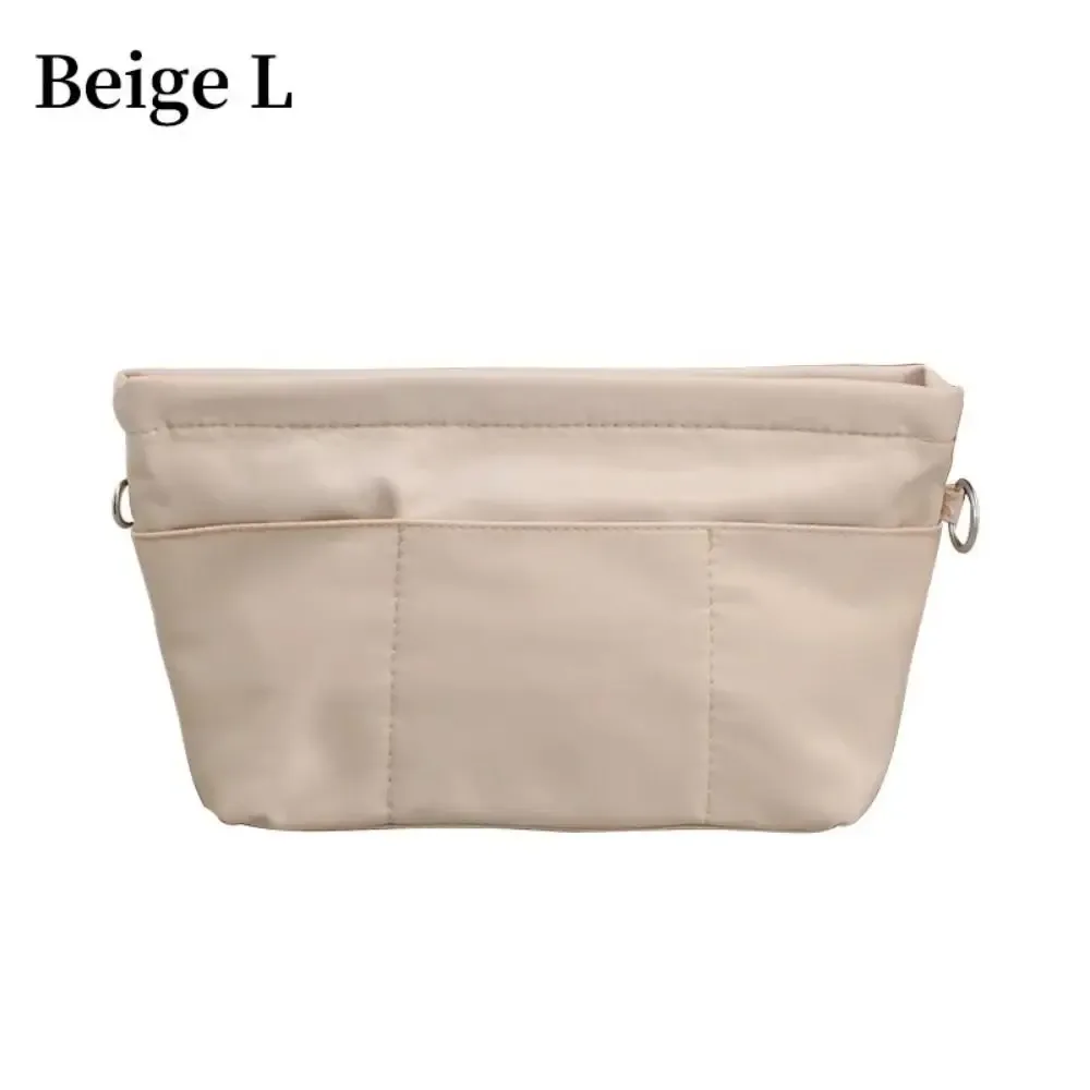 sac de rangement durable en feutre, 1 pièce, avec fermeture éclair, multi-poches, pour sac à main, organisateur de sac cosmétique portable pour femme