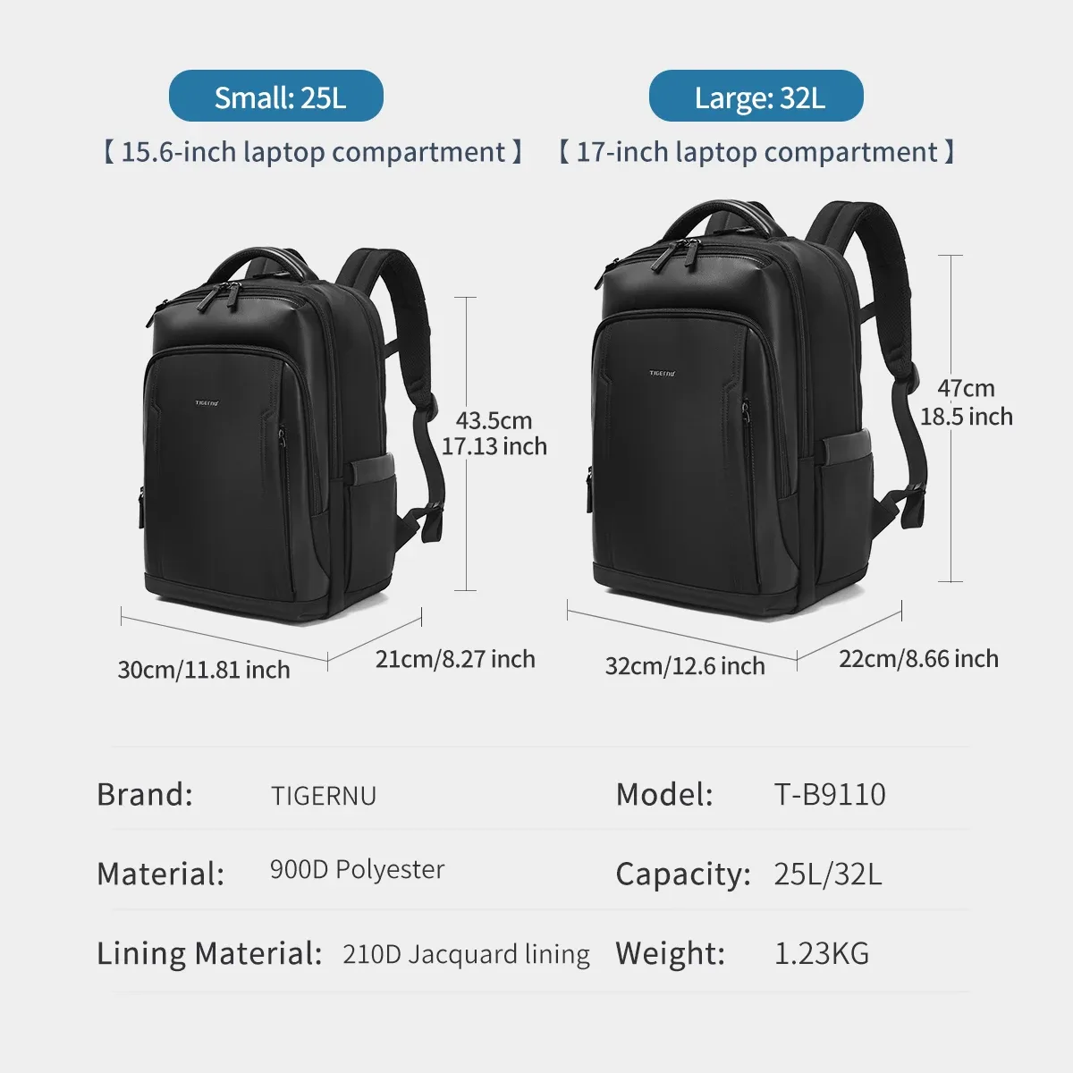 sacs à dos de voyage tigernu pour hommes, sacs à dos pour ordinateur portable de 14, 15,6 et 17 pouces, sacs à dos d'affaires pour les voyages, sacs à dos scolaires