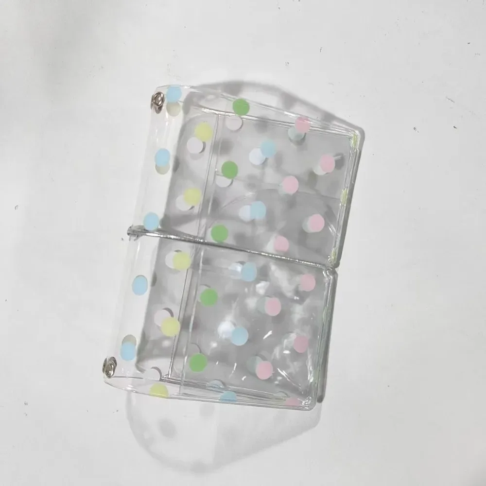 porte-passeport à pois avec bande élastique, couverture transparente pour carnet tn, étui de protection portable pour passeport, idéal pour les voyages.