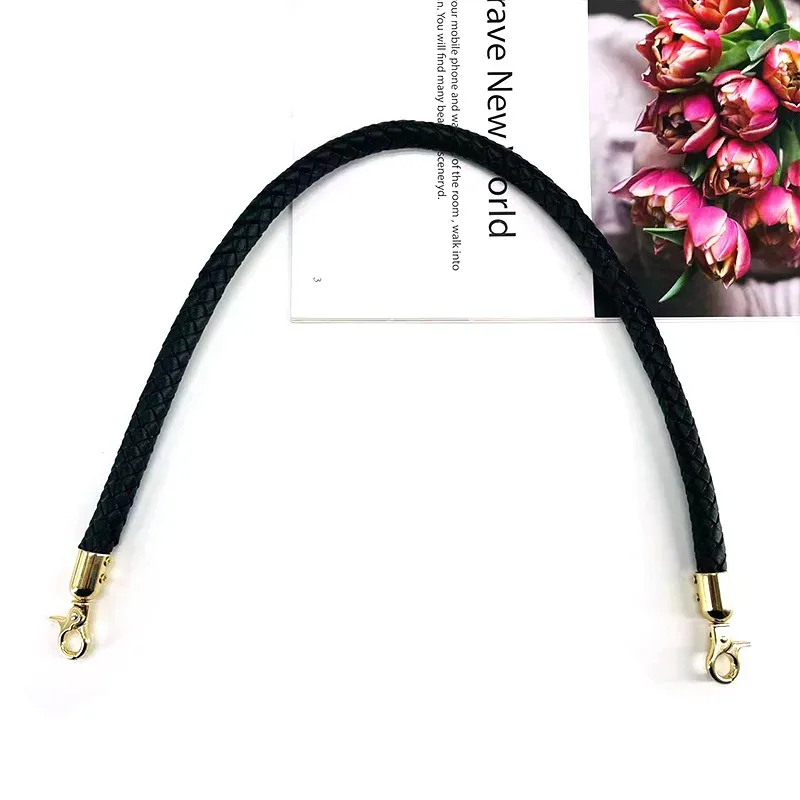 sangle de sac tressée en cuir pu, poignée de remplacement pour sac à main, tressée à la main, à bandoulière courte, accessoires, nouvelle collection