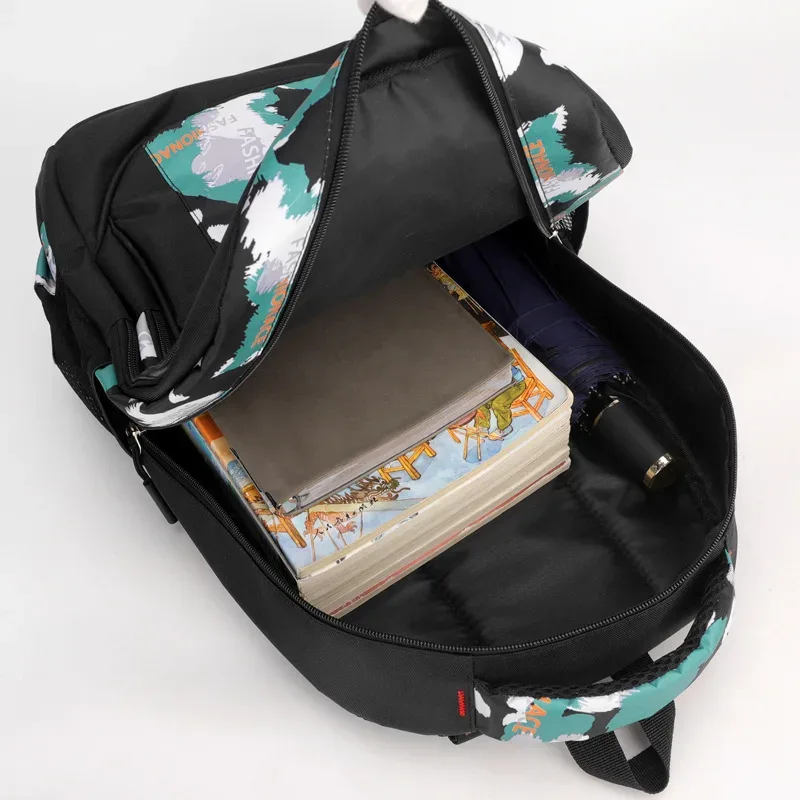 sac à dos pour étudiant, imprimé floral créatif, peut contenir un ordinateur portable, style coréen, grande capacité, simple et polyvalent pour hommes