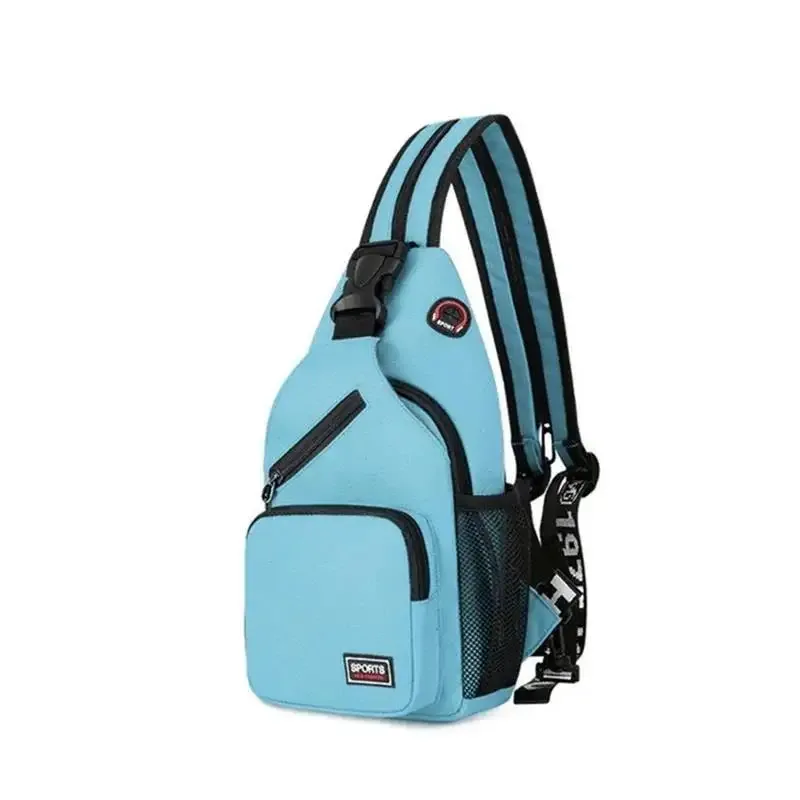 sacs de poitrine pour femmes, sac à dos réglable et sac à bandoulière simple avec trou pour écouteurs, petit sac messager de sport de voyage oxford pour filles