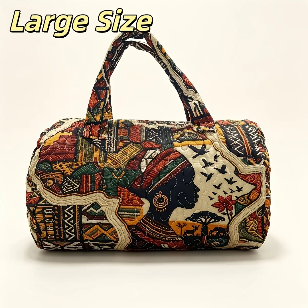 sac de voyage africain matelassé 3d pour femme, sac de week-end bohème avec imprimé carte africaine féminine, sac spécial festival