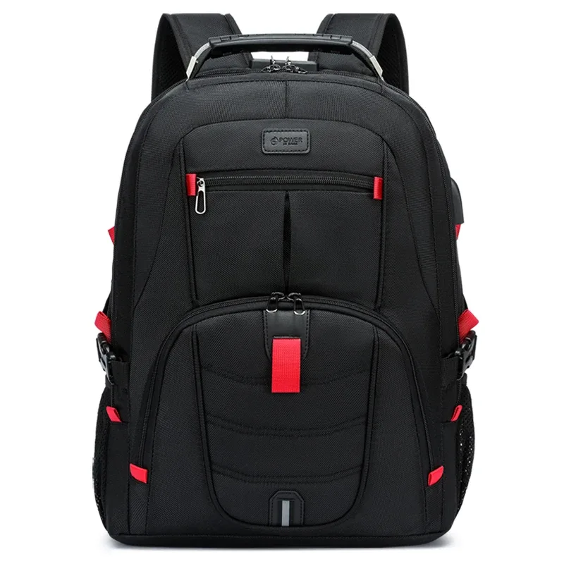 sac à dos de grande capacité 30l pour hommes, sac à dos portable décontracté à plusieurs compartiments, conception antivol, sac pour ordinateur portable, sac de jour à fermeture éclair