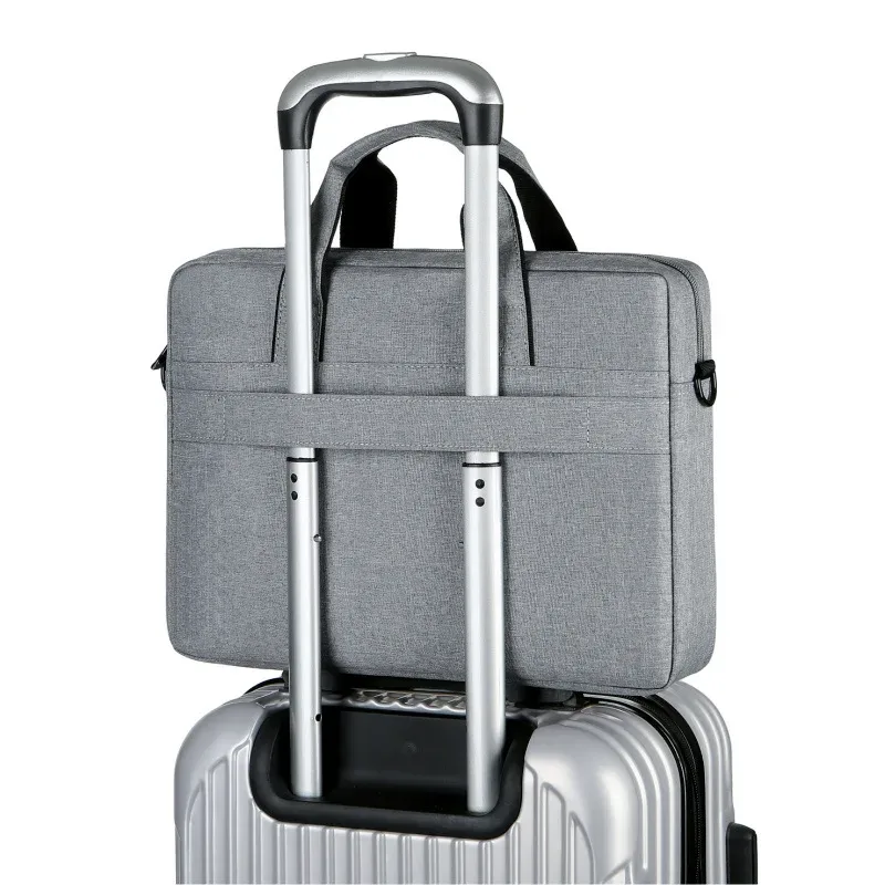 sac pour ordinateur portable 15.6 pouces résistant à l'eau, porte-documents d'affaires, sac à main pour hommes et femmes, porte-ordinateur de voyage au bureau