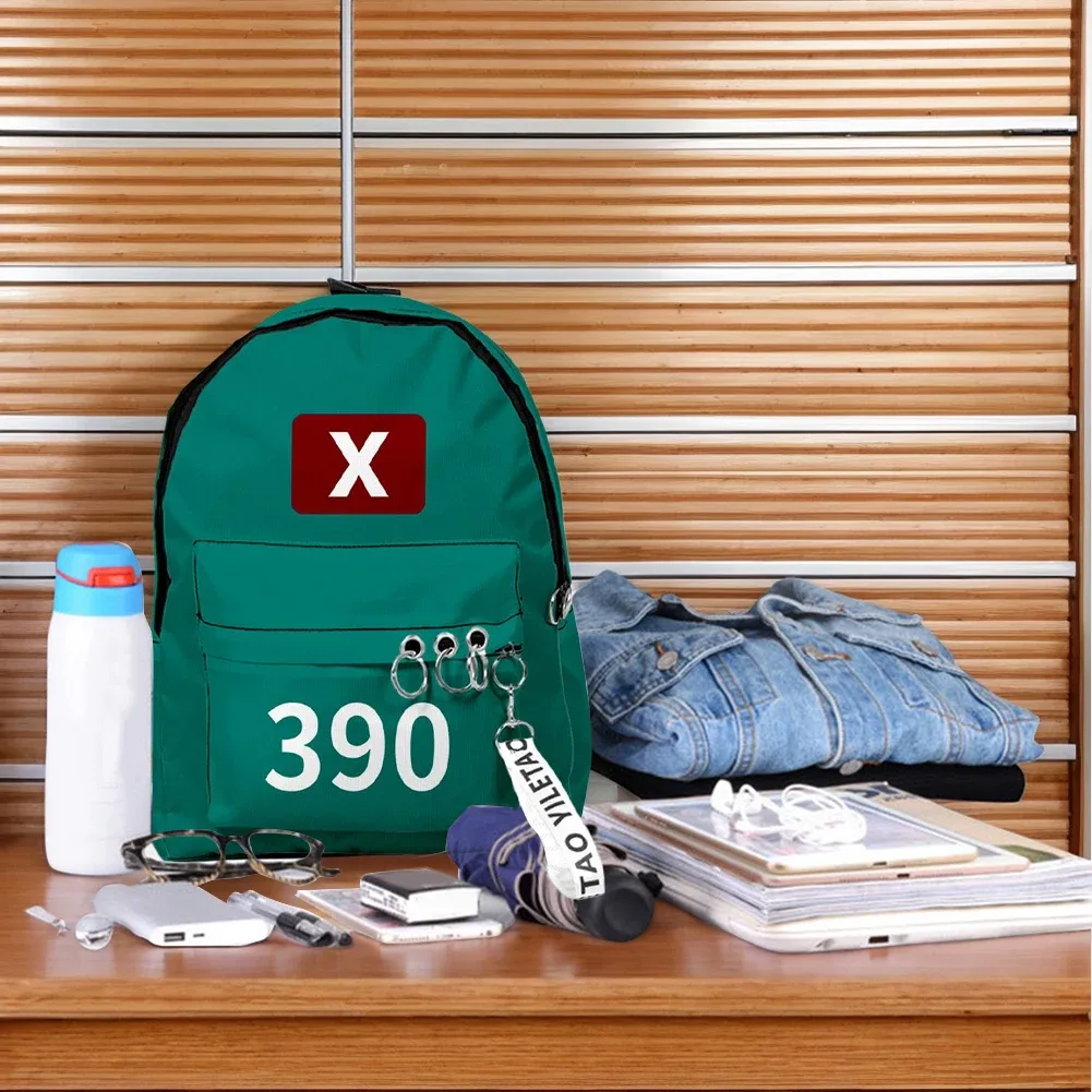 sac à dos cosplay game season2 coréen, sacs à bandoulière unisexes imprimés solides, sacs à main d'école de grande capacité pour étudiants