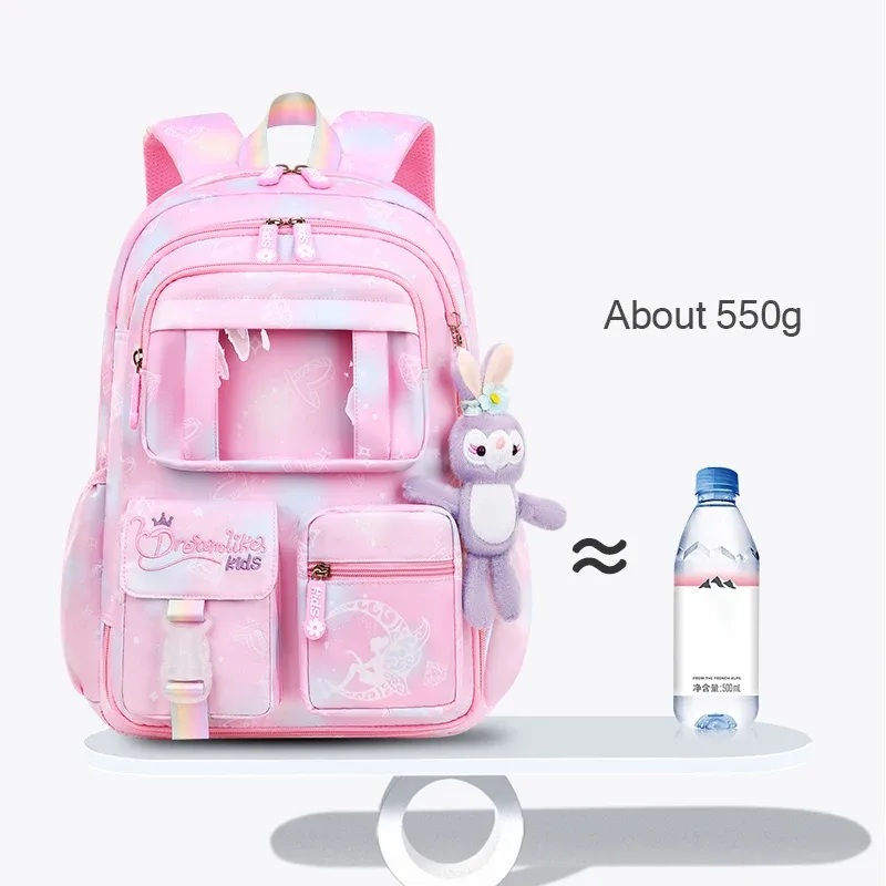 sac à dos d'école pour filles, 3 pièces, grande capacité, sac d'école pour enfants avec étui de transport pour crayons et repas, sac à dos de voyage, cadeau pour enfant
